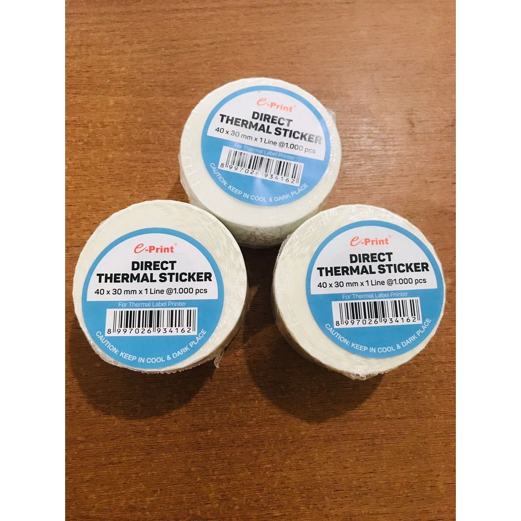 

E-Print Direct Thermal Sticker Label 40x30mm 1 Roll Murah Original