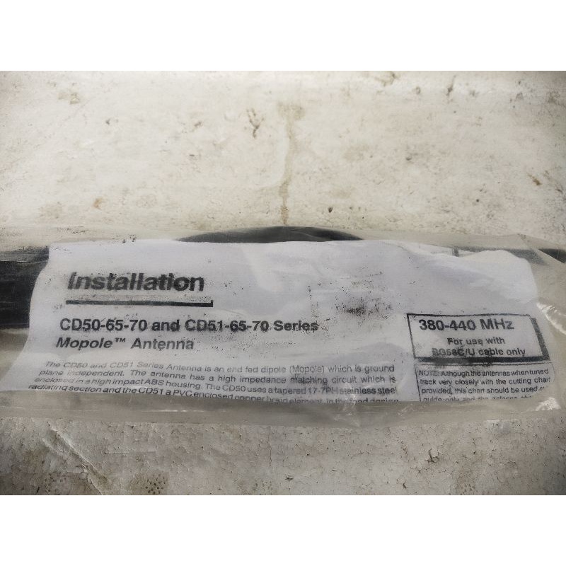 MOPOLE ANTENA  RFI UHF 380-440MHZ