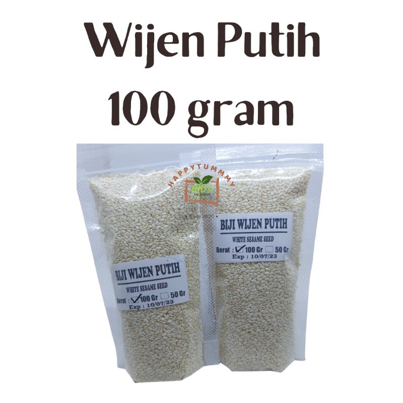 HPT - Biji Wijen Putih 100gr MURAH/White Sesame Seed KUALITAS PREMIUM HALAL