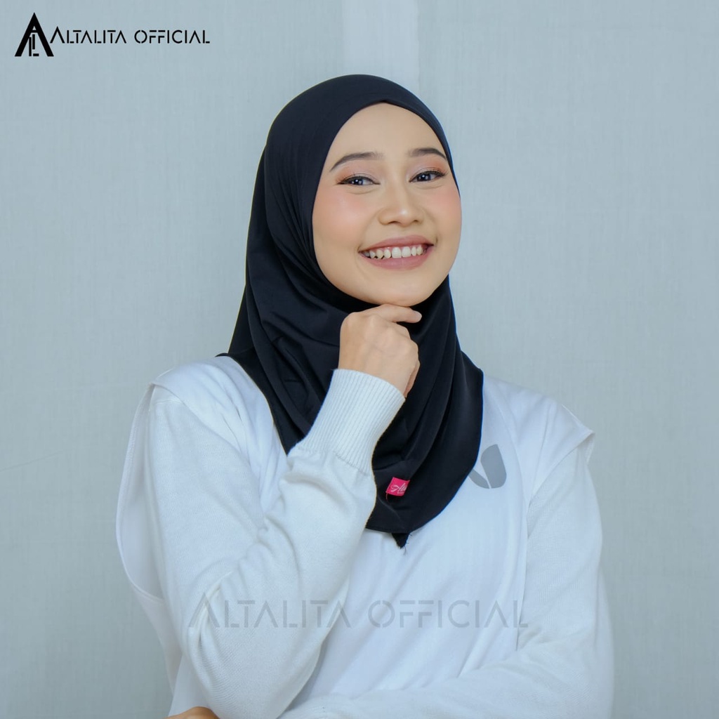 Altalita - Hijab Bergo Zyta Non Pad Instan Polos Terbaru Bahan Jersey Premium Cocok untuk Olahraga Volly Futsal Senam dan Sehari-hari