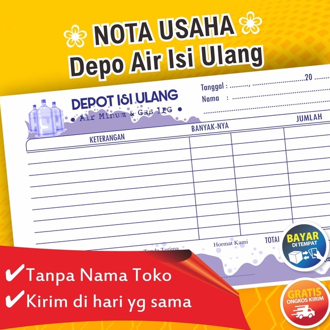 

Nota Depot Air minum isi ulang dan Gas LPG 2 Rangkap - siap kirim