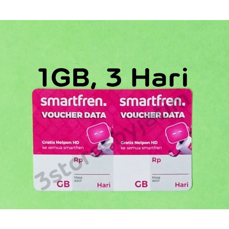Voucher Kuota Data Smartfren 1GB, 3 Hari