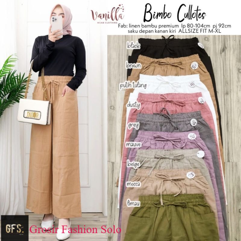 Bimbo Cullotes | Celana Kulot Crinkle by vanilla