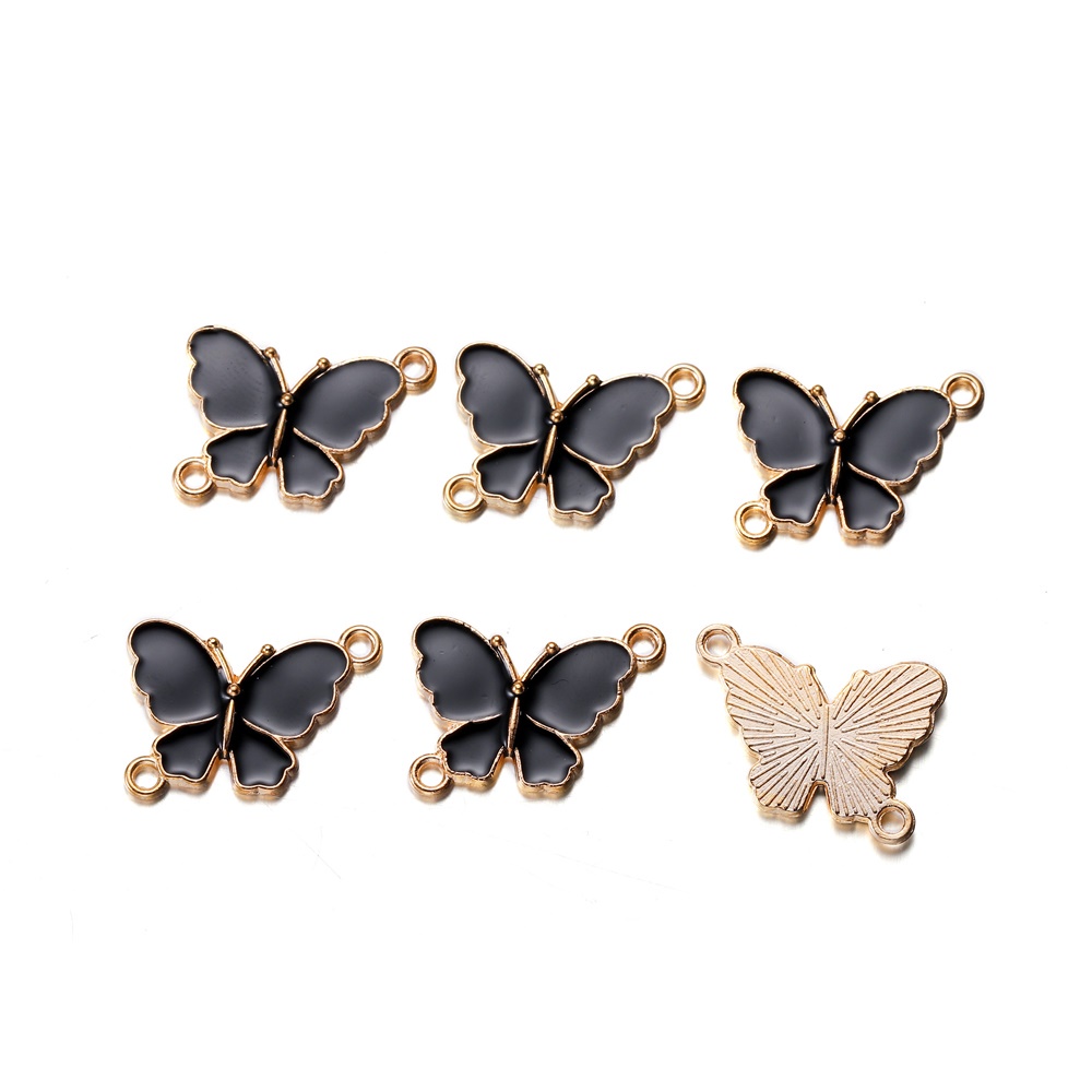 St.kunkka 5pcs Butterfly Liontin Kupu-Kupu Bunga Aster Bahan Alloy Untuk Membuat Perhiasan DIY