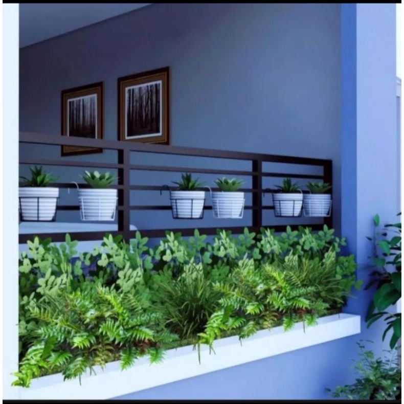 Rak tanaman hias gantung - standing rak pot gantung