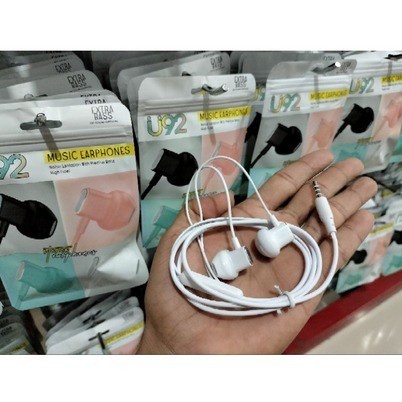 Handsfree Macaron Universal + Mic U92  EARPHONE U-92 MUSIC HANDSFREE