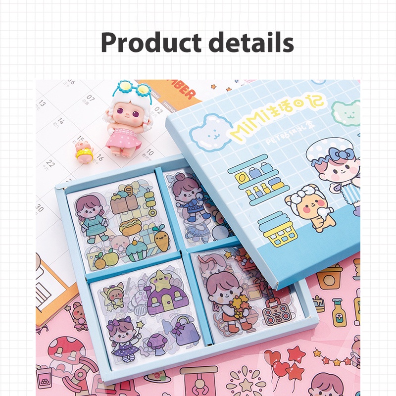 COD❤️20 Lembar Stiker Motif Kartun Perempuan Bahan PVC Anti Air Untuk Dekorasi Transparan Waterproof Cartoon DIY Anti Air Untuk Dekorasi Gelas