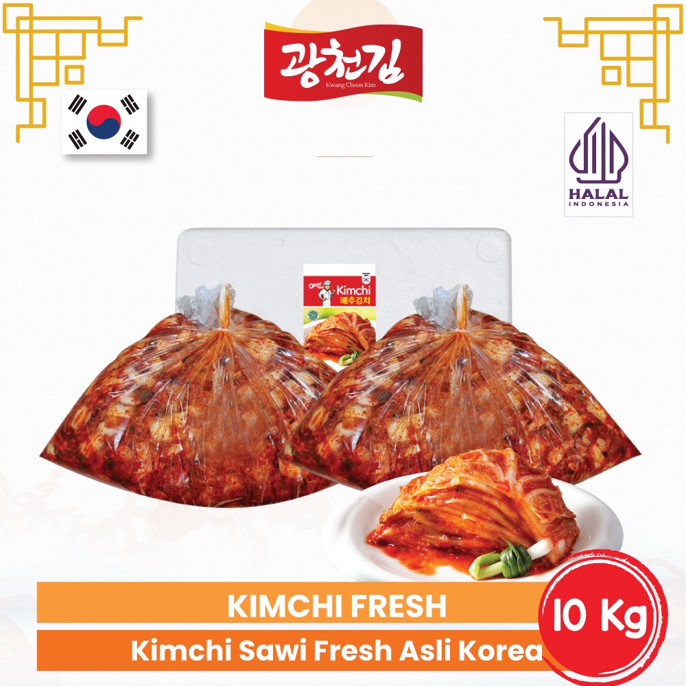 

KIMCHI Sawi Fresh / Kimchi Halal / Kimchi Korea 10KG - Makanan Korea