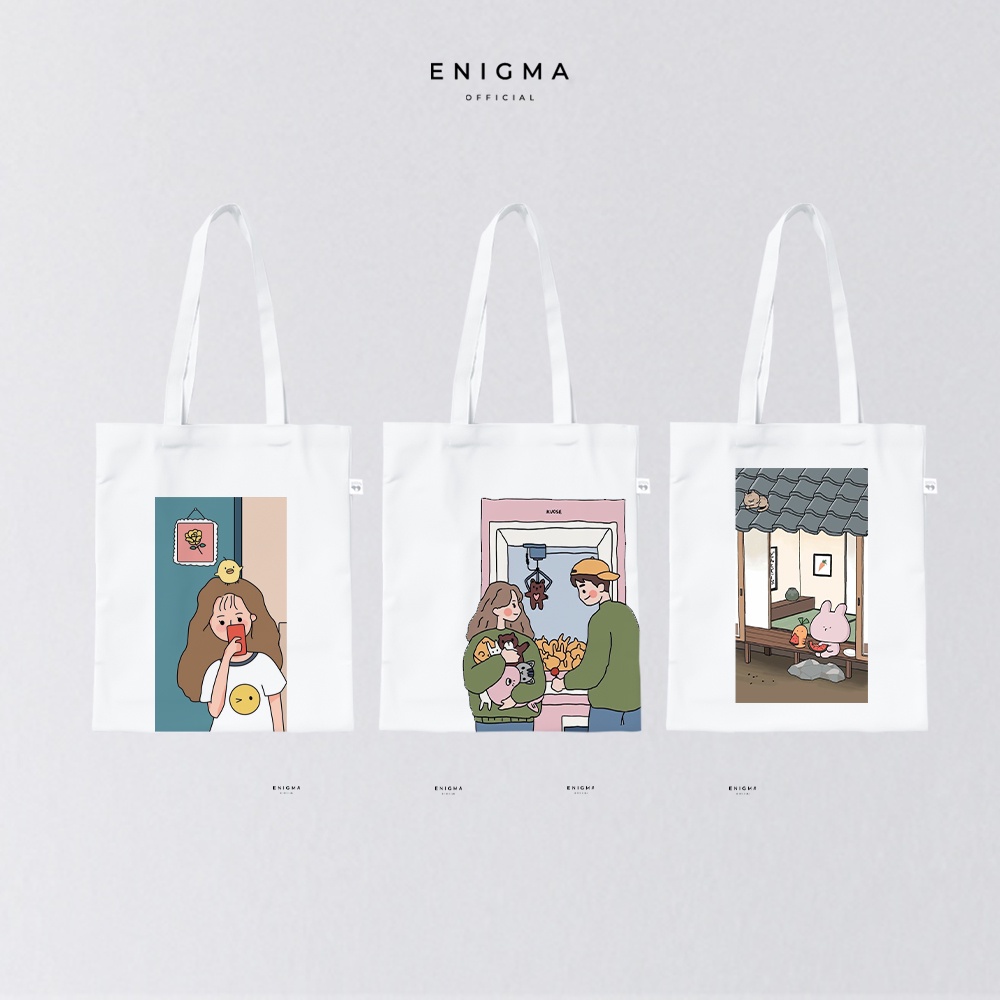 TOTEBAG KANVAS TAS WANITA AESTHETIC ORIGINAL ENIGMA