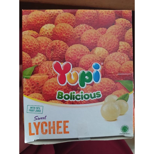 

Yupi Bolicious Leci @5gr / 1 box isi 24pcs