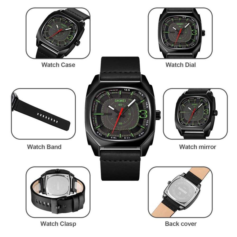 ARS - SKMEI Jam Tangan Analog Pria Strap Kulit - 1822