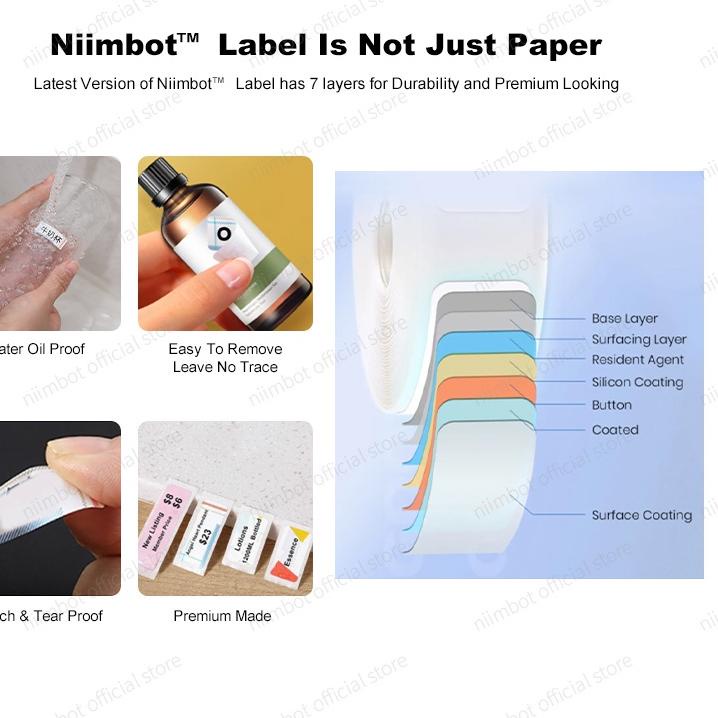 

Limited! Transparan Bening Thermal Label Sticker Niimbot B21 Refill Label - Bening Transparent ~