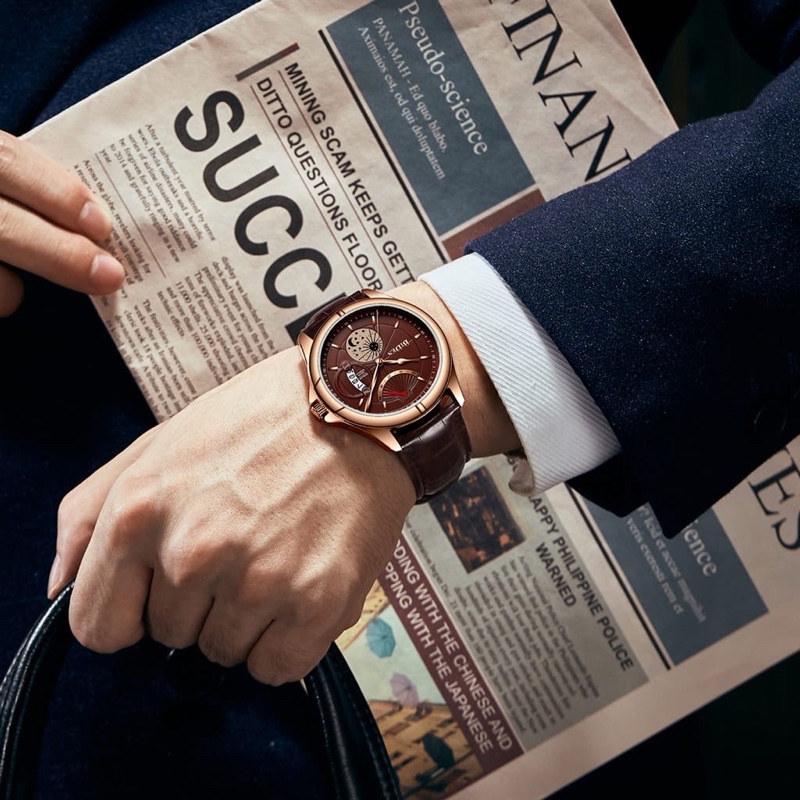 BIDEN 0396 KULIT JAM TANGAN PRIA TERLARIS FASHION OUTDOOR KASUAL PRIA ORIGINAL