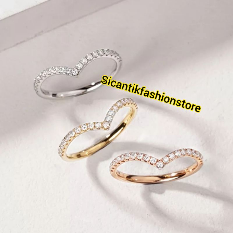 Cincin Titanium Fuji Viral Fashion Wanita Terbaru Terlaris Anti Karat Selamanya Cincin Perak Silver 925 Cincin K5 Gold Cincin Wanita Rose Gold Full Permata Cincin Wanita Permata Viral Cincin Fuji Permata Viral