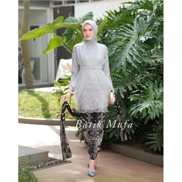 SET KEBAYA COUPLE MADINA SAGE / GREY / BROWN / ROSE | KEBAYA TERBARU KEBAYA MODERN