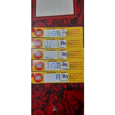 Sale Voucher indosat 1gb 7Hari (50rb 5pc)