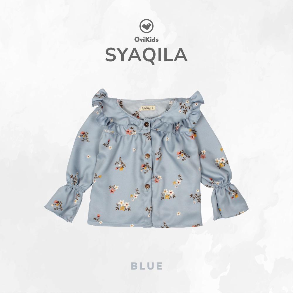 SYAQILA DRESS ANAK REMPEL ANAK FASHION ANAK PEREMPUAN BAJU PANJANG MOTIF 1-3 / 5 TAHUN OVIKIDS