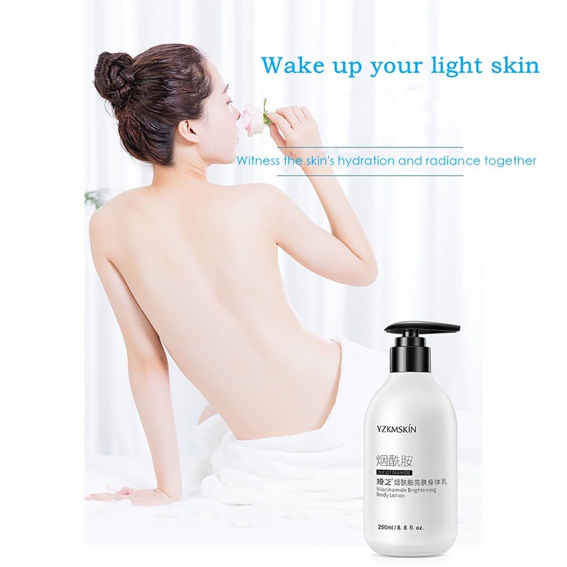 Body Lotion YZKMSKIN Pemutih Badan Seluruh Tubuh Niacinamide Essence 250ml - Body Lotion SKINCARE DOJAKO