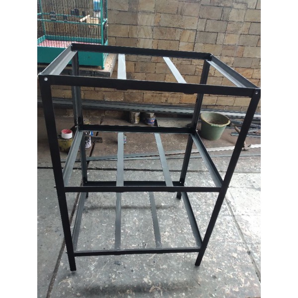 rak aquarium 3 susun 70x40 besi siku bongkar pasang