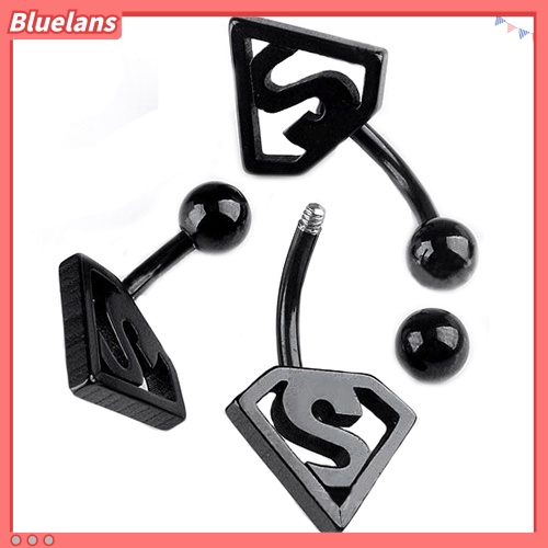 Bluelans Stainless Steel Bat Ball Belly Navel Ring Button Barbell Body Piercing Jewelry