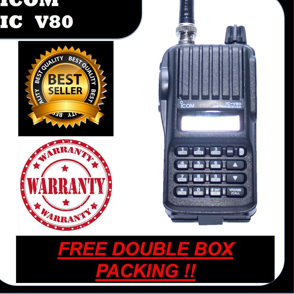 Tren Terbaru HT ICOM V80 Battery Litium / Jual HT ICOM V 80 Garansi 1 Tahun Servis /  Handy Talkie I
