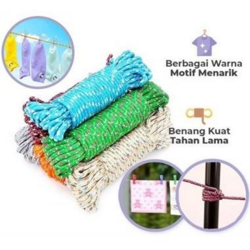 TALI JEMURAN BAJU 10 METER TALI JEMURAN 10 METER SERBAGUNA UNTUK IKAT