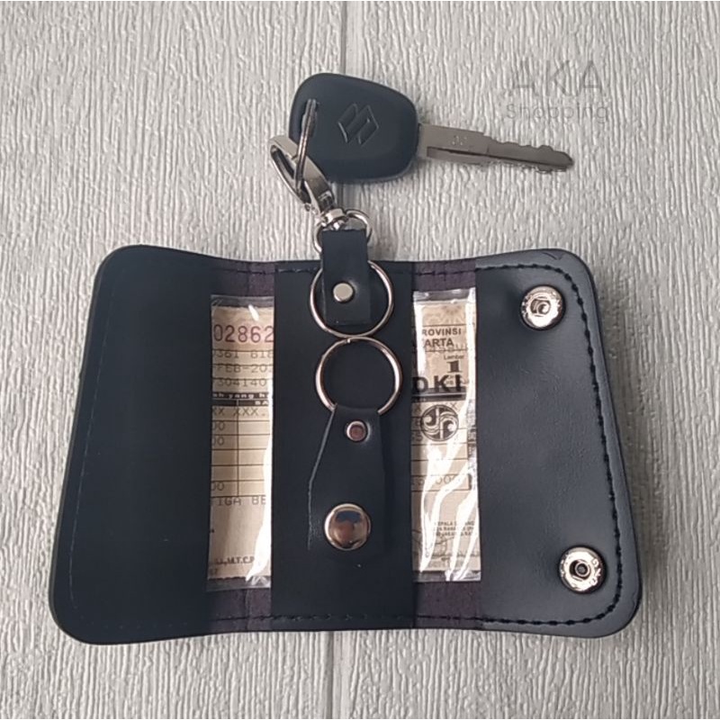 [HG BOSS08] Elegan Dompet STNK Gantungan Kunci Mobil Motor