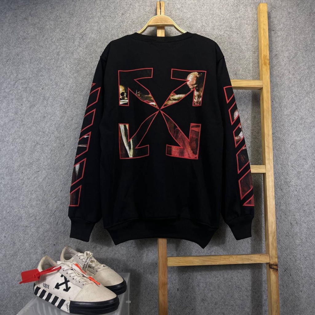 HOODIE SWEATER CREWNECK OFF WHITE CARAVAGGIO MIRROR FULLTAG