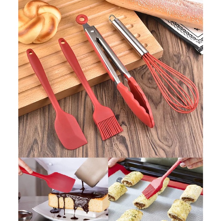 5 PC Spatula Silikon/Set Peralatan Masak Indah 5 buah Spatula Silikon Peralatan Makan Silikon