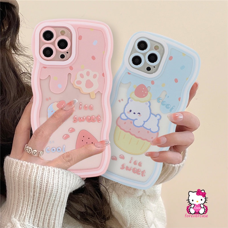 Soft Case Bahan TPU Motif Strawberry Bear Untuk OPPO A53 A15 A7 A55 A16 A12 A15s A95 A76 A57 A54 A16K A96 A16s A74 A5s A16E F9 A9 A5 A3s A33 A35 A2 A32 A5E