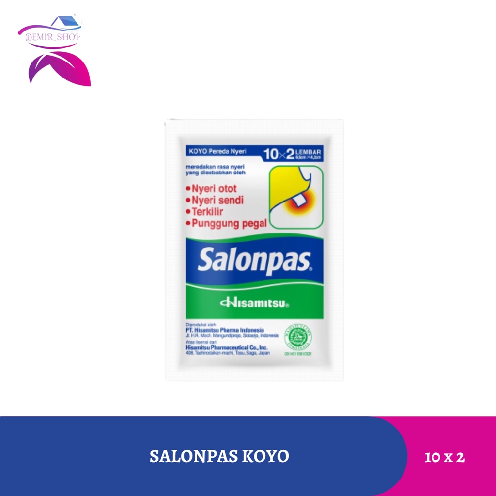 Salonpas Biru Koyo Sachet / Pereda Nyeri Otot / Nyeri Sendi / Pegal Pegal