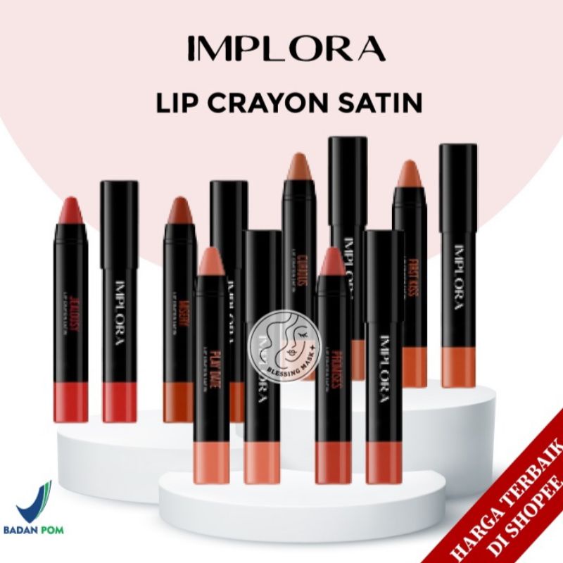 READY Implora Lip Crayon Satin Original