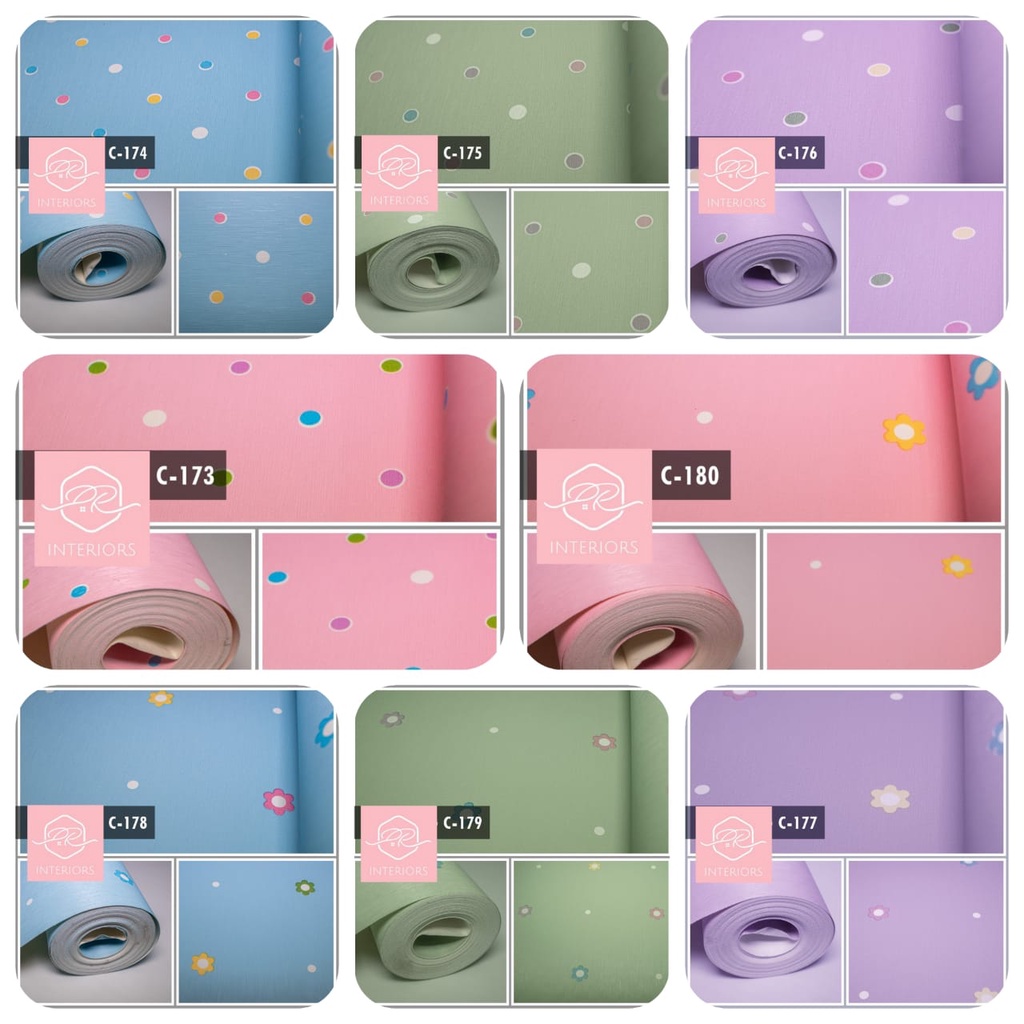 WALLPAPER DINDING VINYL POLKADOT IMUT WALLPAPER DINDING POLKADOT BUNGA