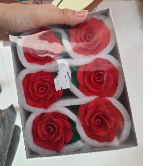

SALE✅Gumpaste Mawar Besar isi 6 pcs|KD5
