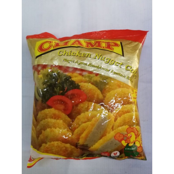 

Champ chicken nugget coin 500gr Nuget ayam frozen