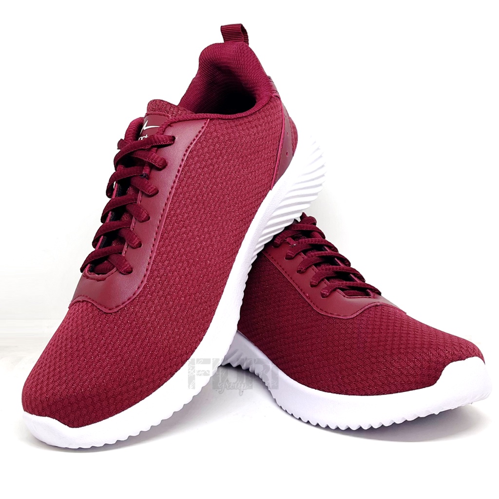 FIURI - Ando Original - CIELLO 39-43 MAROON - Sepatu Kets Pria - Sepatu Sneakers Pria - Sepatu Olahraga Sport Pria - Sepatu Casual - Sepatu Jogging Lari Fitness Gym Senam Pria - Sepatu Sekolah Bertali SMP SMA