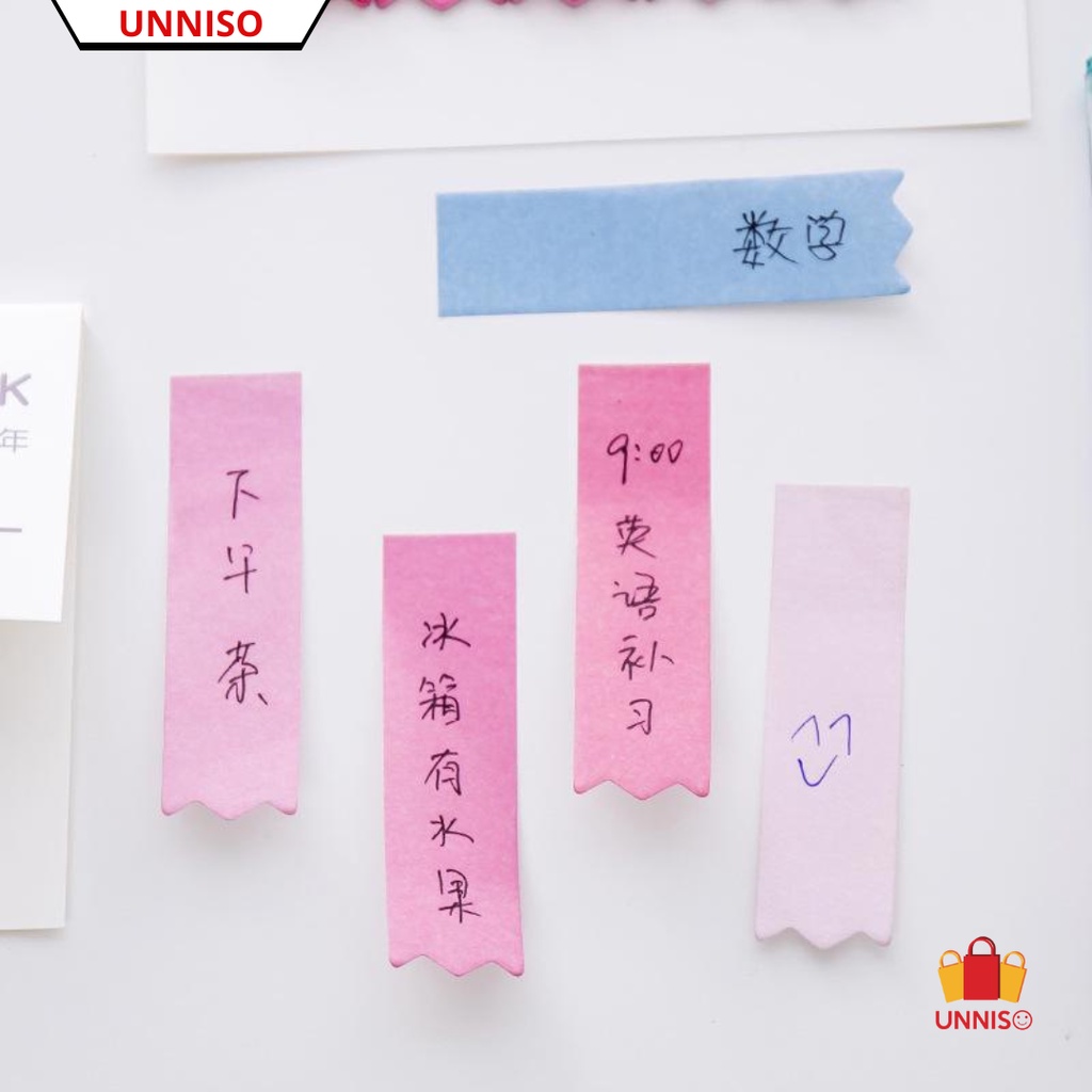 UNNISO -  Sticky Notes Colorfull Basic Memo Notes Lucu