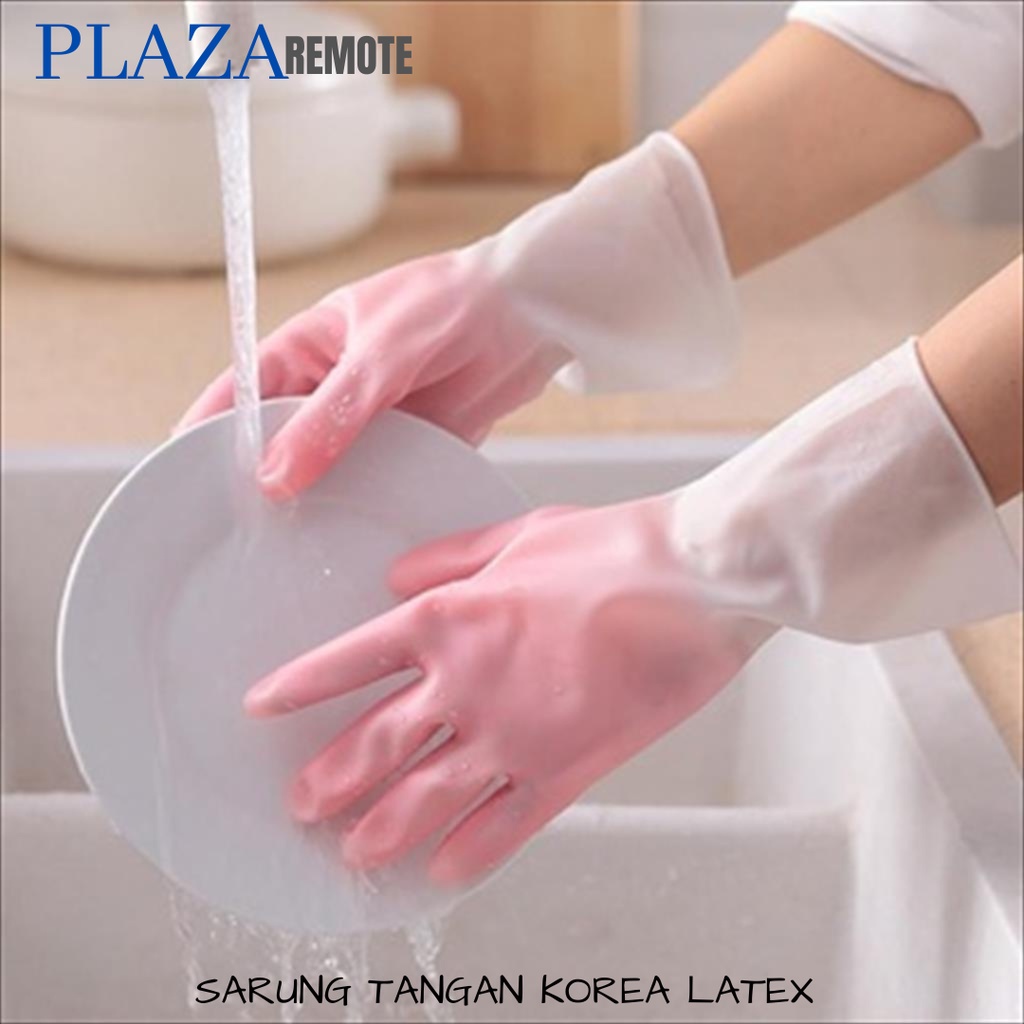 SARUNG TANGAN KOREA PREMIUM LATEX UNTUK CUCI PIRING KEBUN