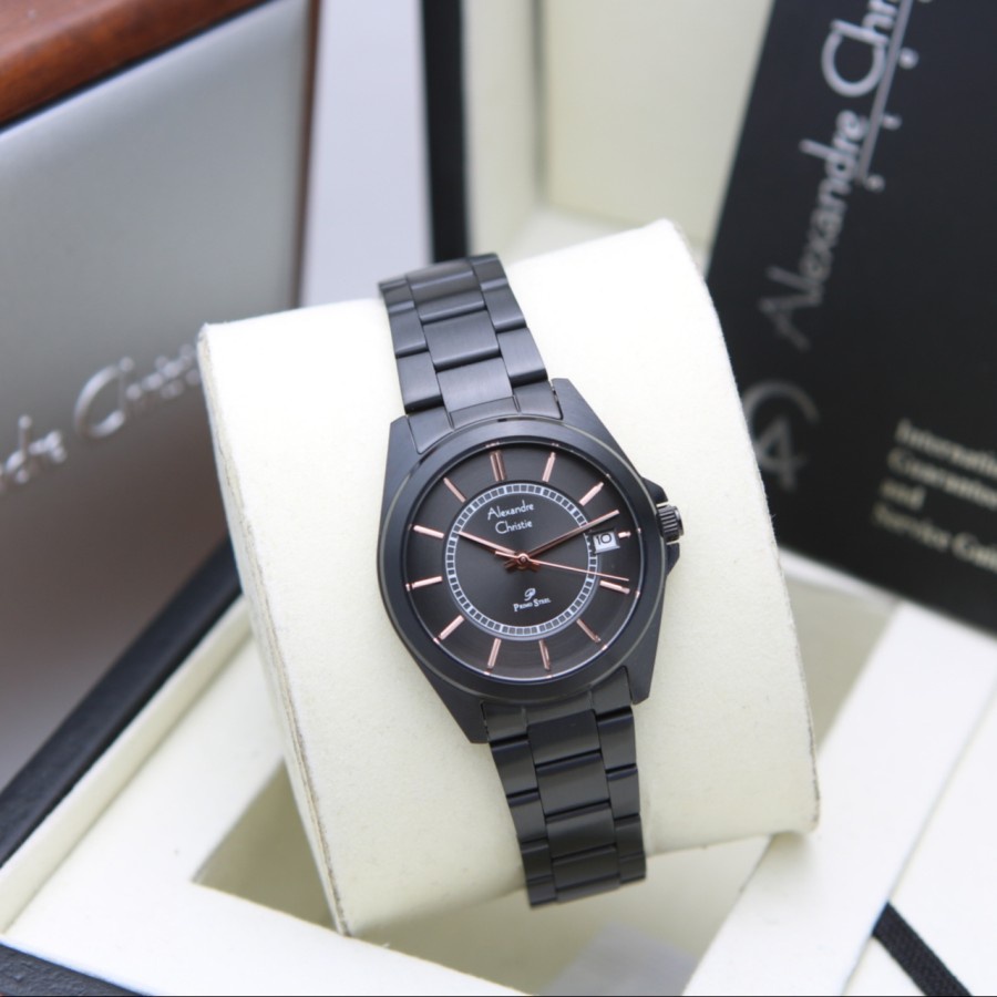 ALEXANDRE CHRISTIE AC 1033 BLACK LIST ROSEGOLD WANITA ORIGINAL