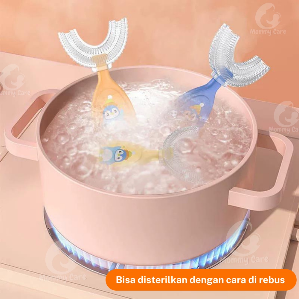 MOMMYCARE SIKAT GIGI BENTUK U BAHAN SILIKON UNTUK ANAK BAYI UNTUK 2-6 TAHUN