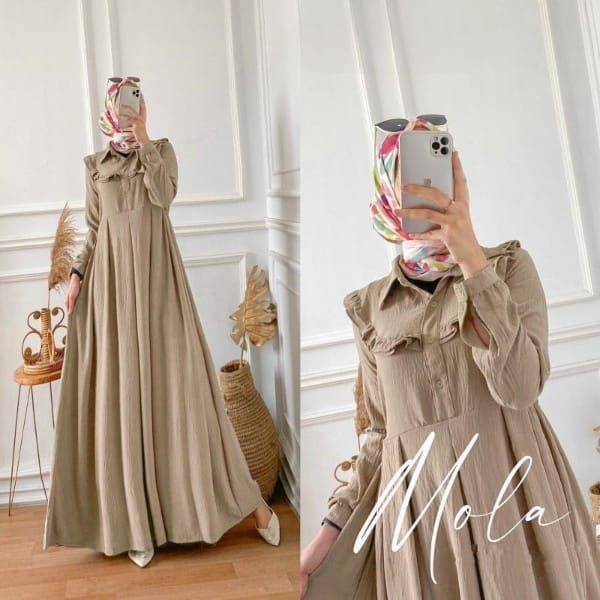 MOLA DRESS MAXY DRESS CRINGKEL / DRESS WANITA MUSLIM