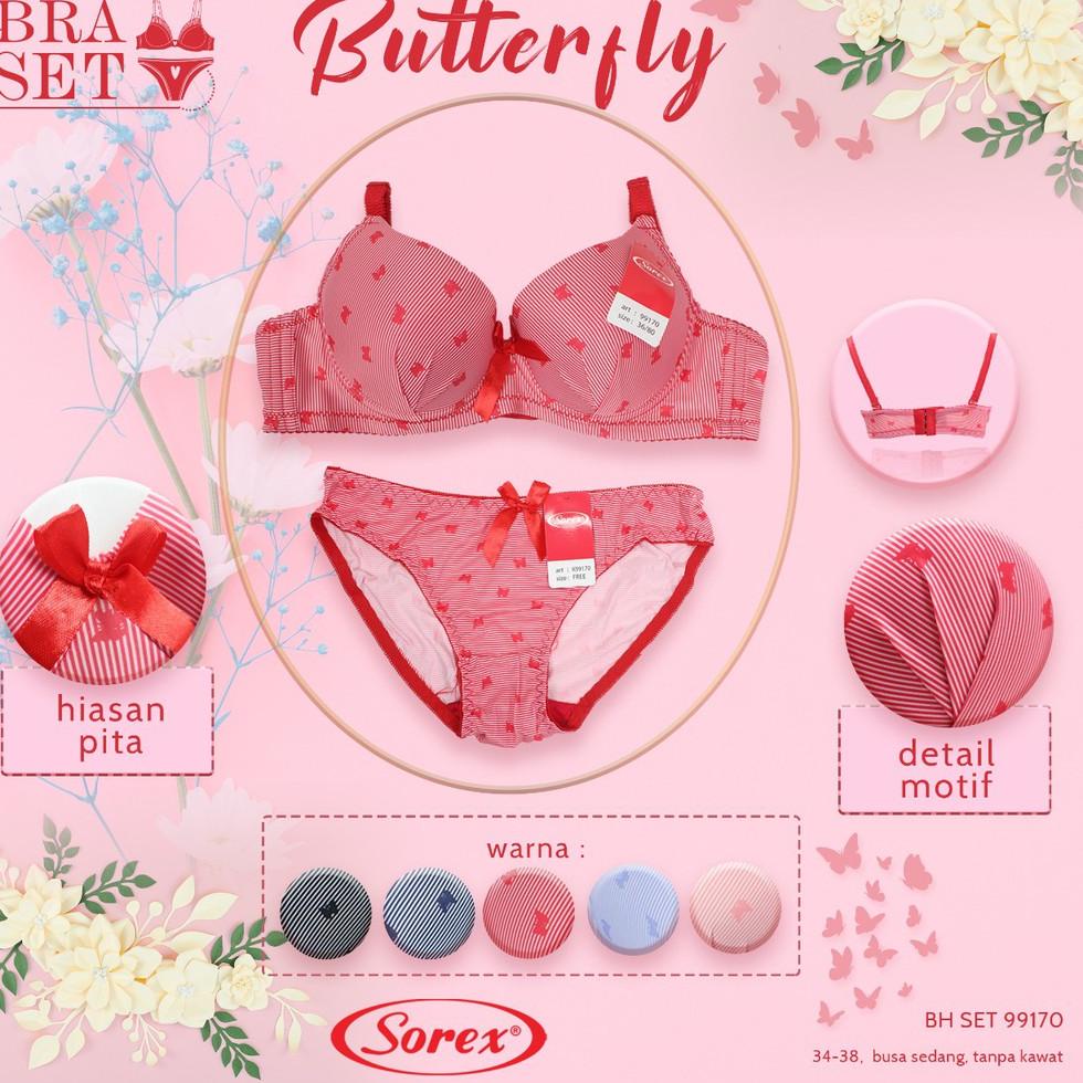 (Set Bra) Bh Bra Set Sorex 99170 / 99176 (Cup A ke B) Motif | Bra Set Pakai Kawat |pf {ABA.18Oc22ј}