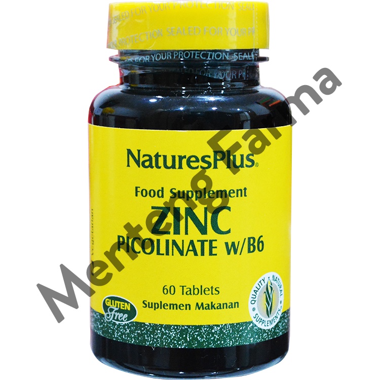 Natures Plus Zinc Picolinate 60 Tablet - Suplemen Kesehatan Hati