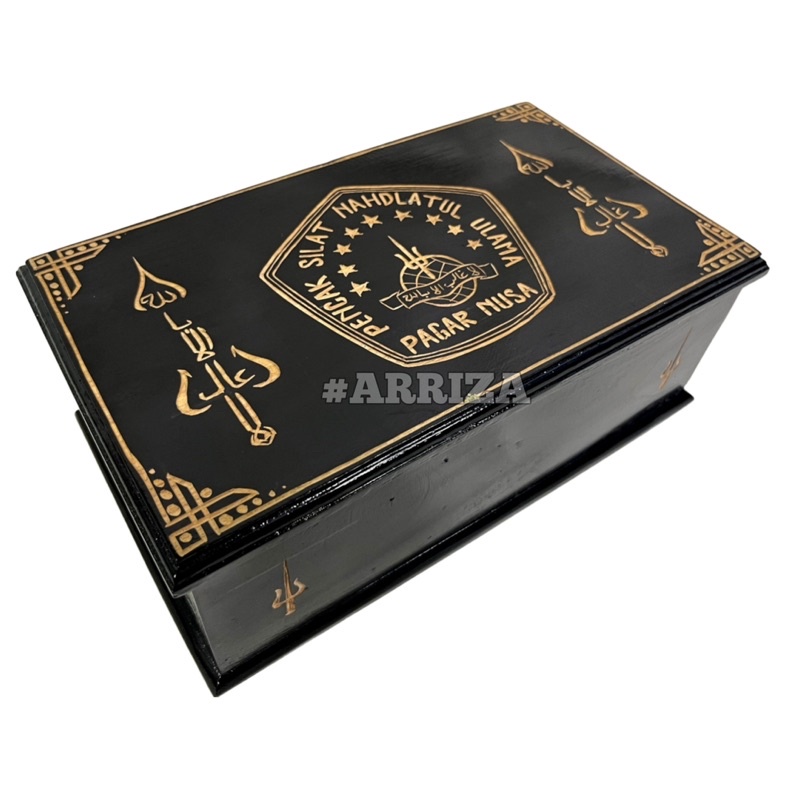 KOTAK SABUK MORI PN PAGAR NUSA / TEMPAT SABUK PAGAR NUSA / TEMPAT IKAT PINGGANG PN PAGAR NUSA / TERMURAH DARI KAYU JATI (FREE UKIR NAMA)