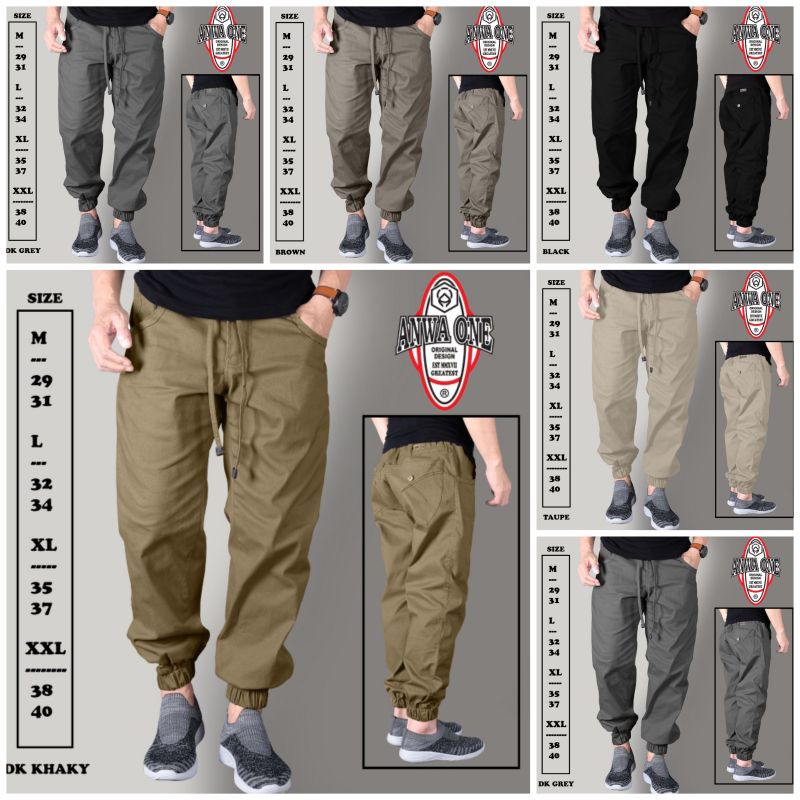 Anwa One Celana Sirwal Jogger Pria Dewasa