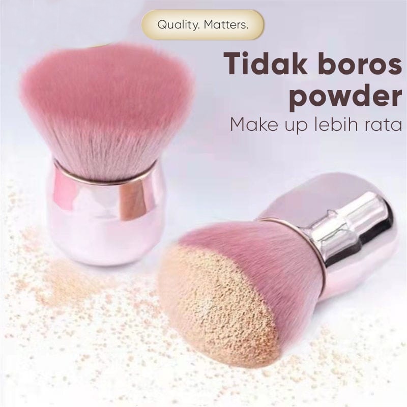 Kabuki Brush Powder Bedak Tabur / Brush Powder Blush On Brush Makeup Warna Pink F830