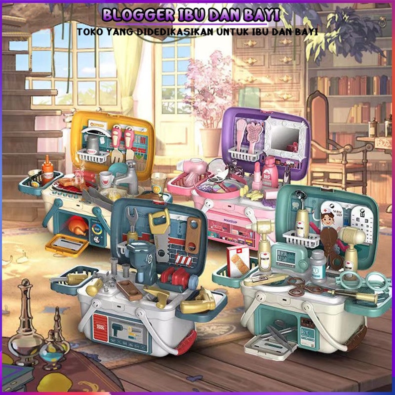 Jual Kids Pretend Play Makeup Kit Kids Makeup Play Set/Kitchen Set