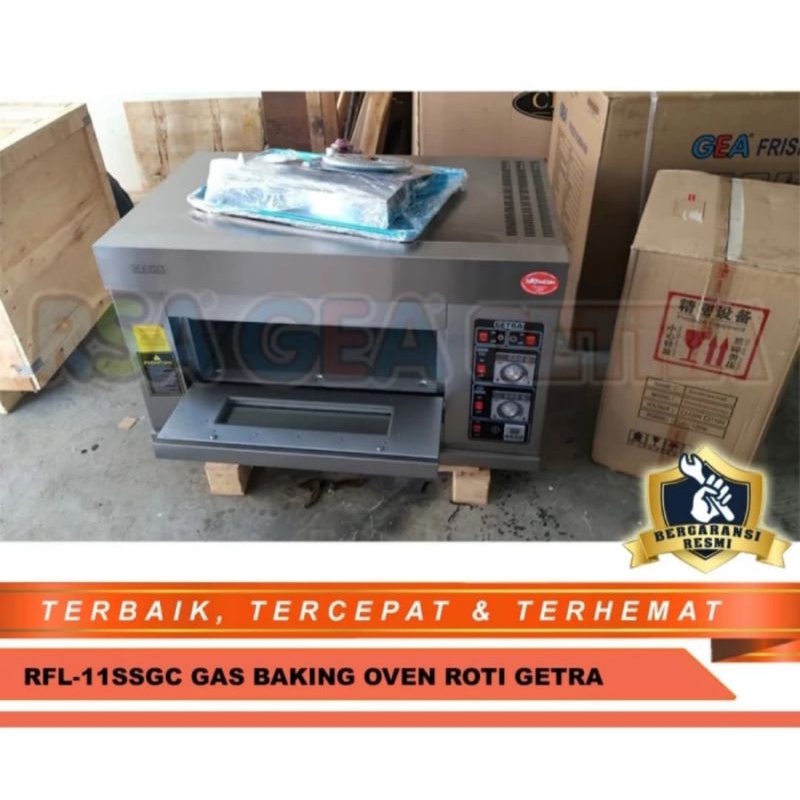 gas baking oven RFL-11SSGC getra pemanggang roti 1 loyang rfl 11ss gc