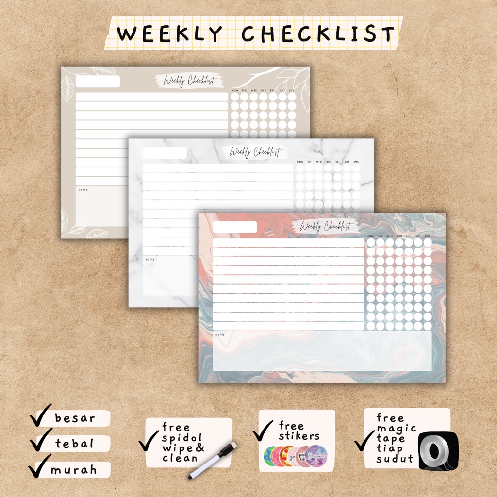 

Weekly Checklist Daftar Jadwal Ceklis Mingguan To Do List