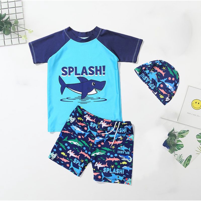 Baju renang anak laki-laki umur 1-10 Tahun / Baju renang anak laki-laki / Baju renang anak laki-laki motif dino / Baju renang anak laki-laki motif shark / Baju renang anak